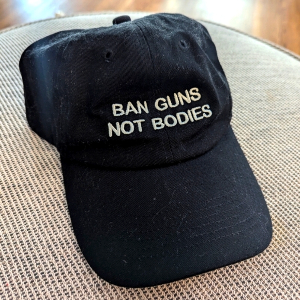 Intentionally Blank "Ban Guns Not Bodies" Baseball Hat